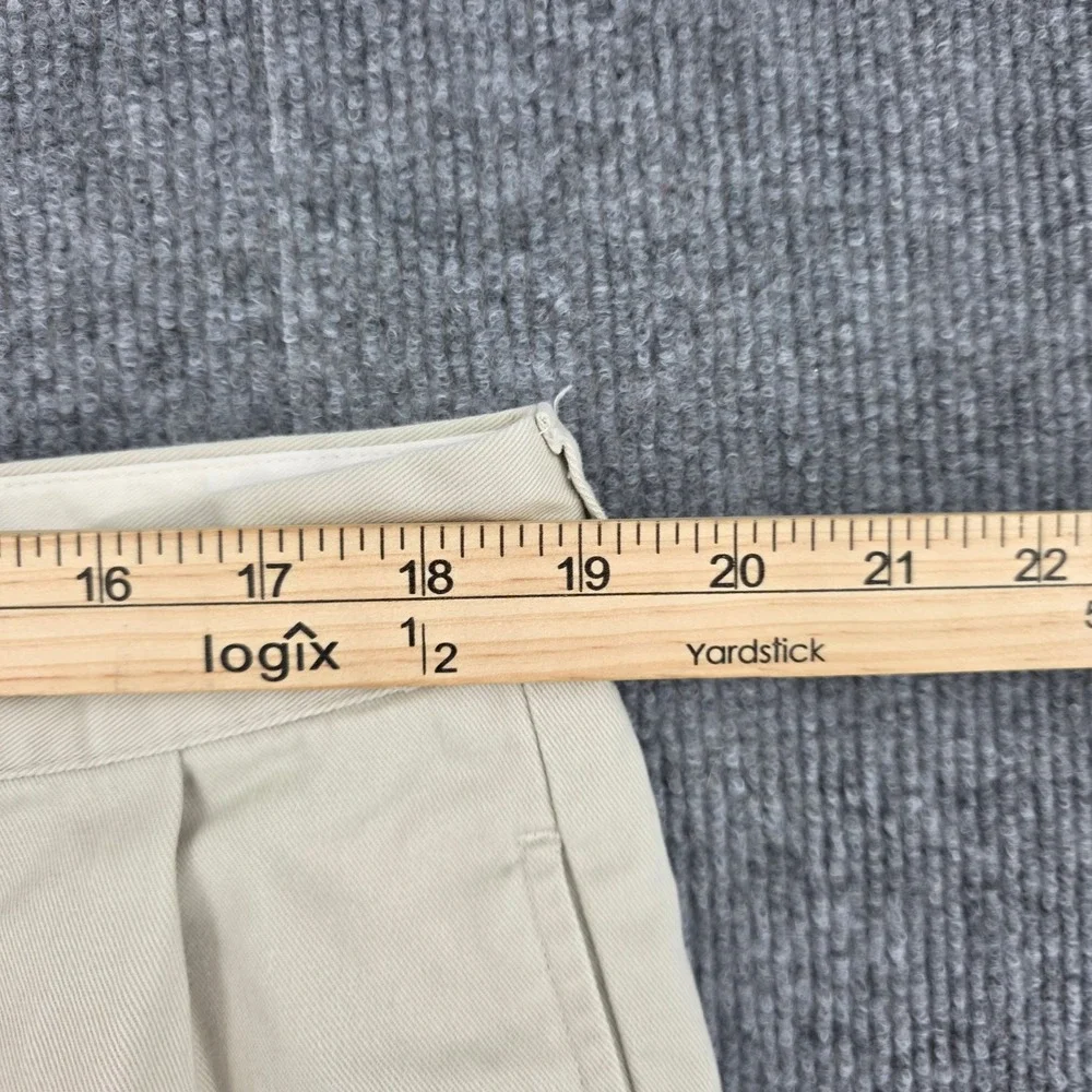 Polo Ralph Lauren Hammond Pant Mens 40x32 Khaki Tan Pleated Cuffed Cotton Chinos